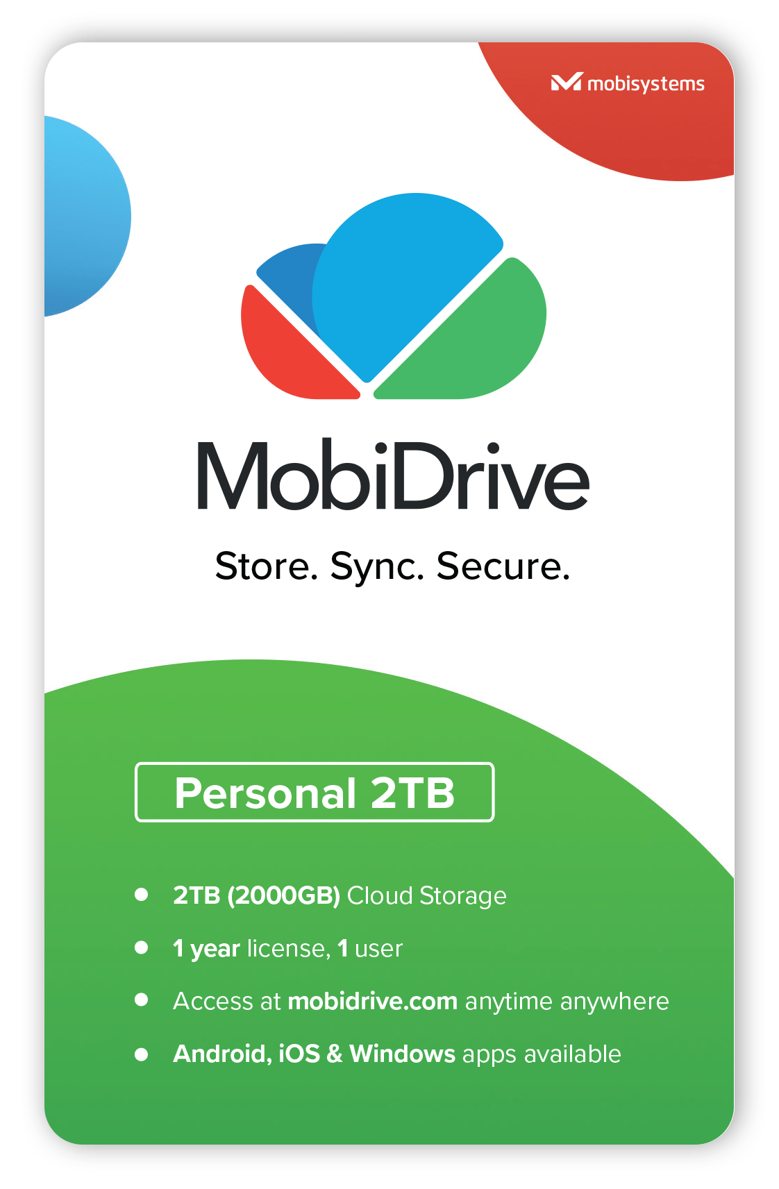 Mobisystems MobiDrive Personal 2000 (Yearly subscription)