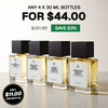 4X 30ml Perfume Bottles