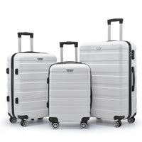 Thumbnail for ABS 3-Piece Hard-Shell Spinner Luggage Set