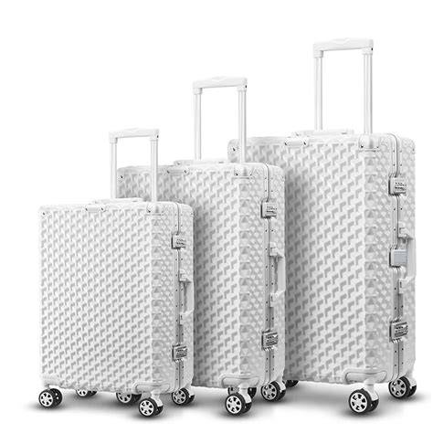 Aluminum Frame 3-Piece Color-Match Spinner Luggage Set