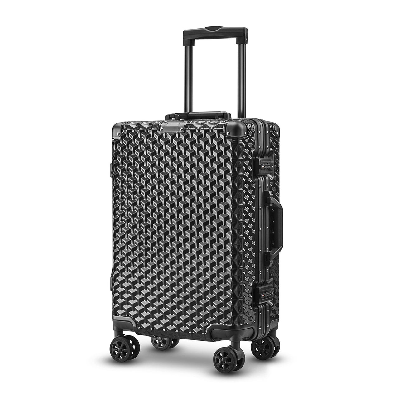 Aluminum Frame 3-Piece Color-Match Spinner Luggage Set