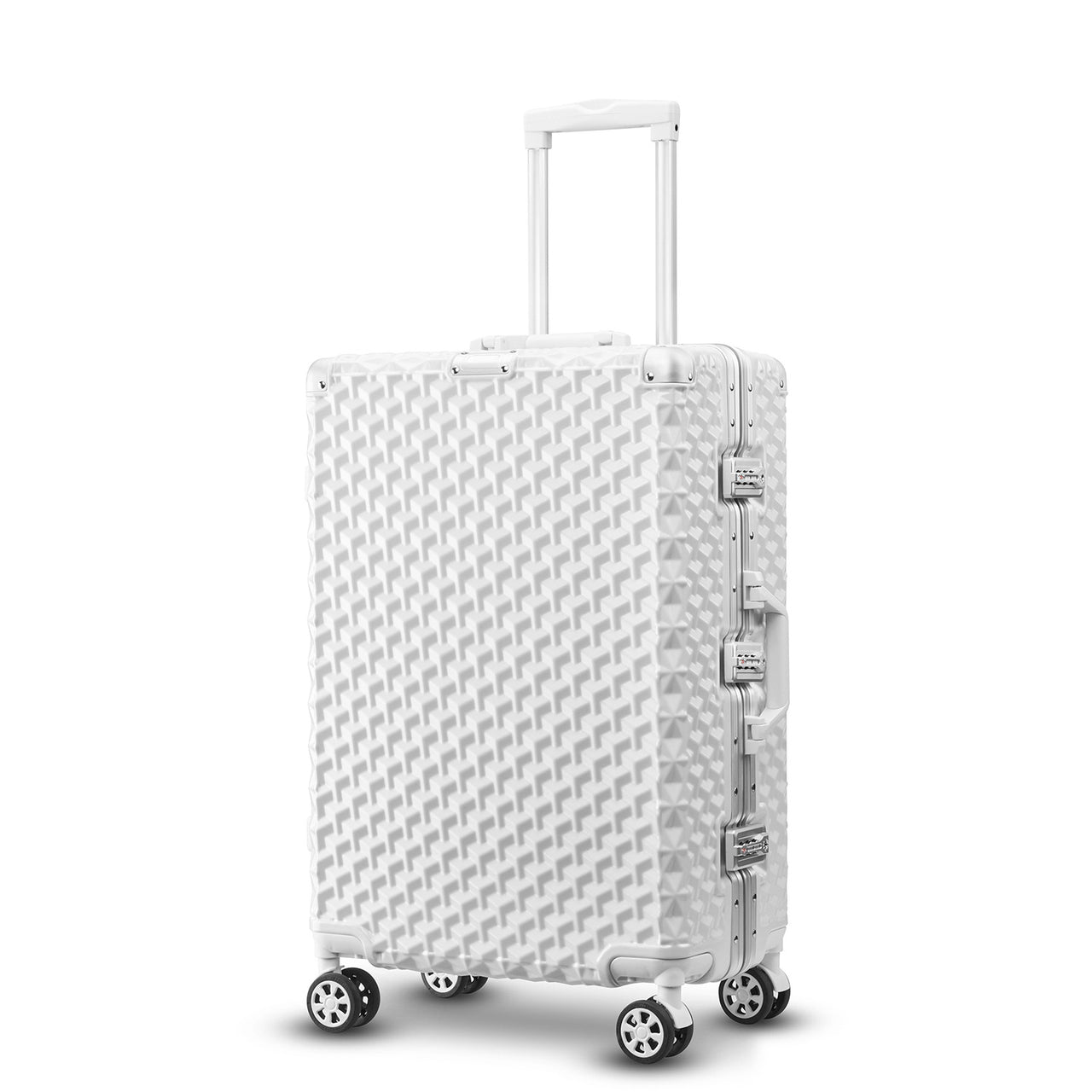 Aluminum Frame 3-Piece Color-Match Spinner Luggage Set