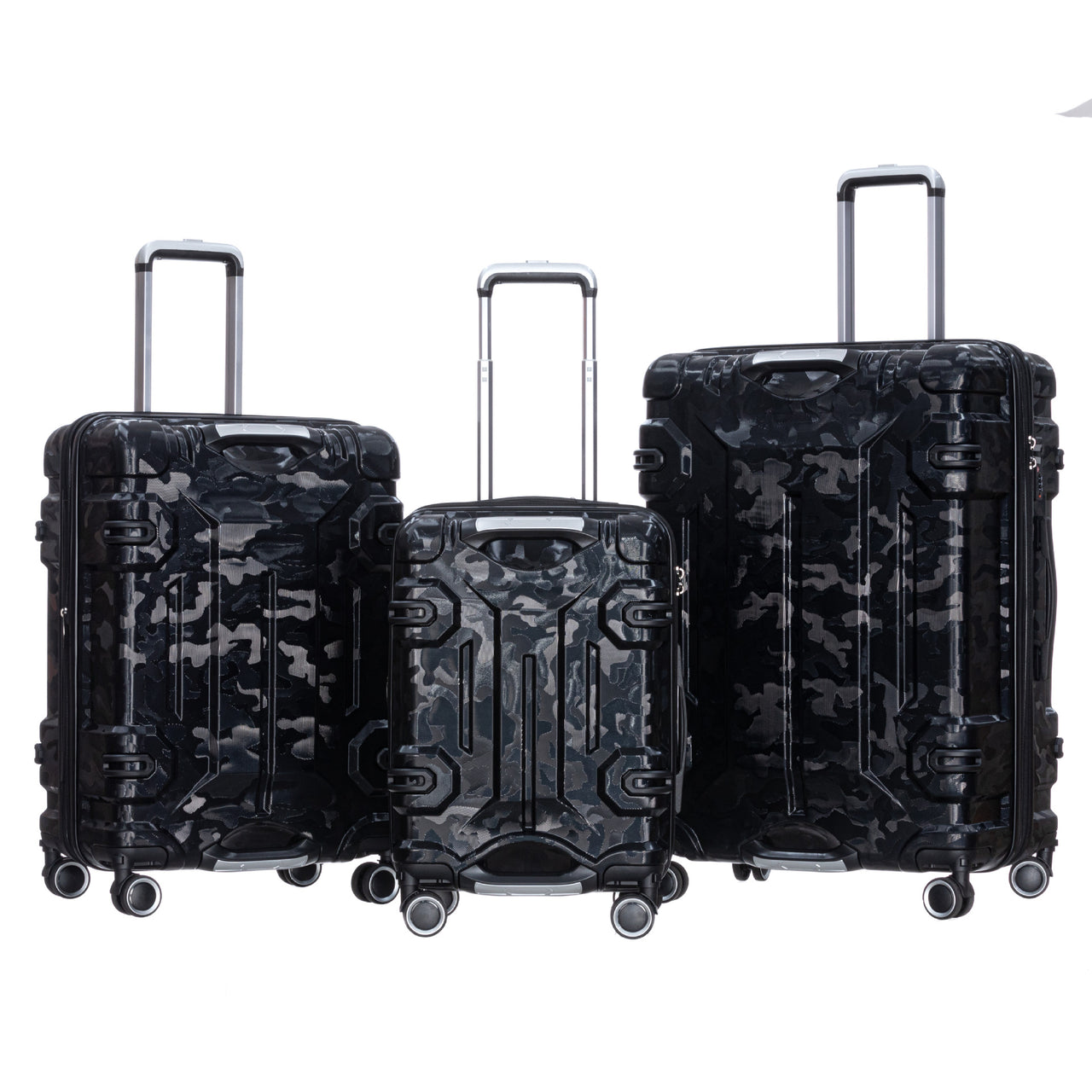 Camouflage 3-Piece Hard-Shell Spinner Luggage Set