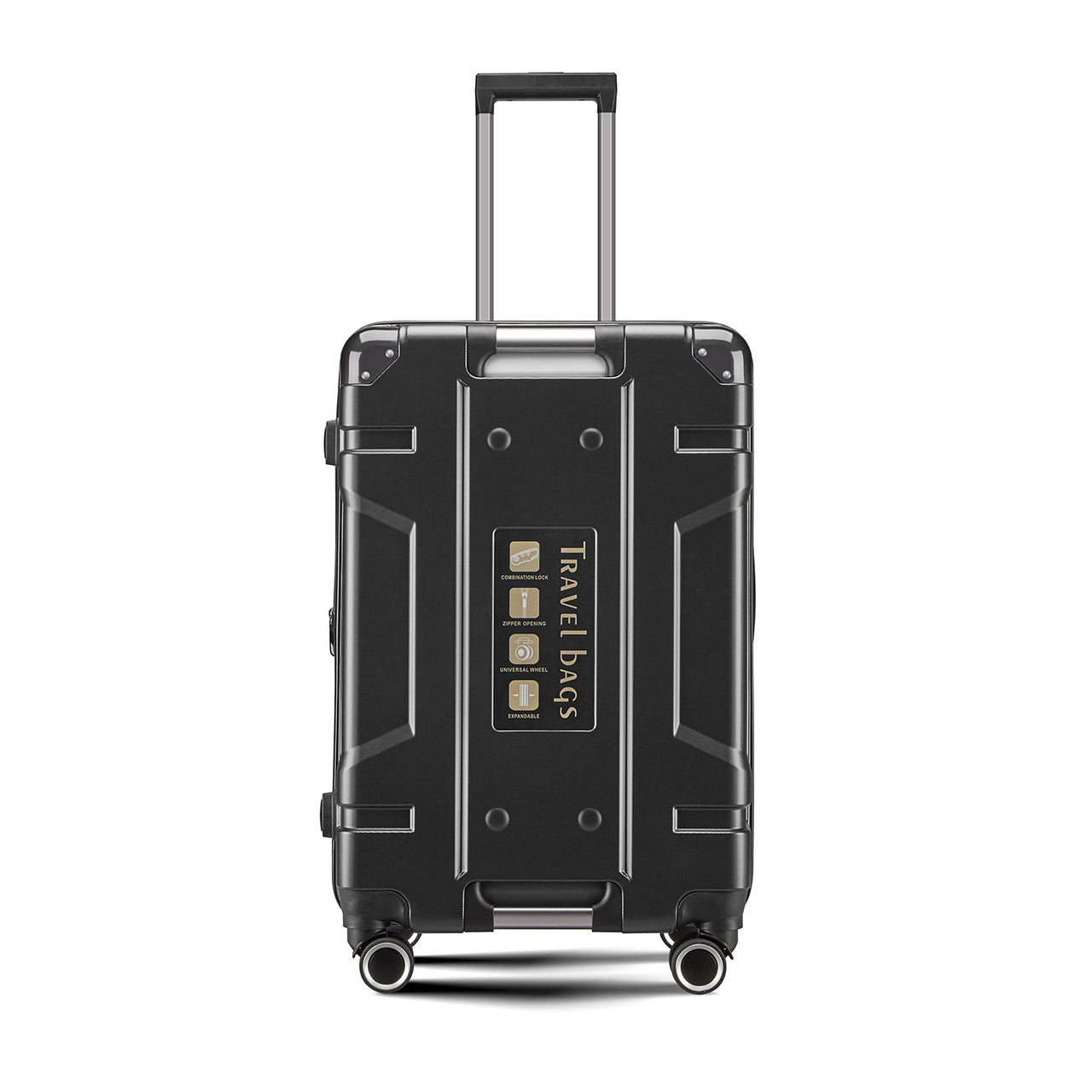 PC 3-Piece Double-Layer Expandable Spinner Luggage Set