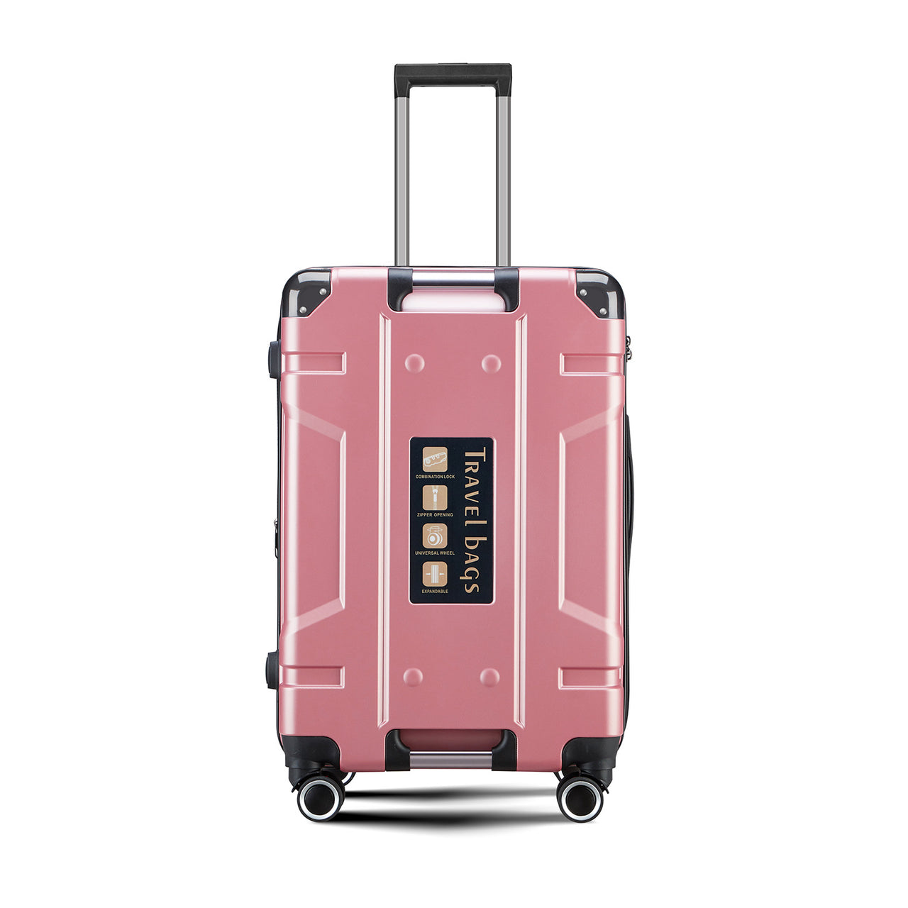 PC 3-Piece Double-Layer Expandable Spinner Luggage Set