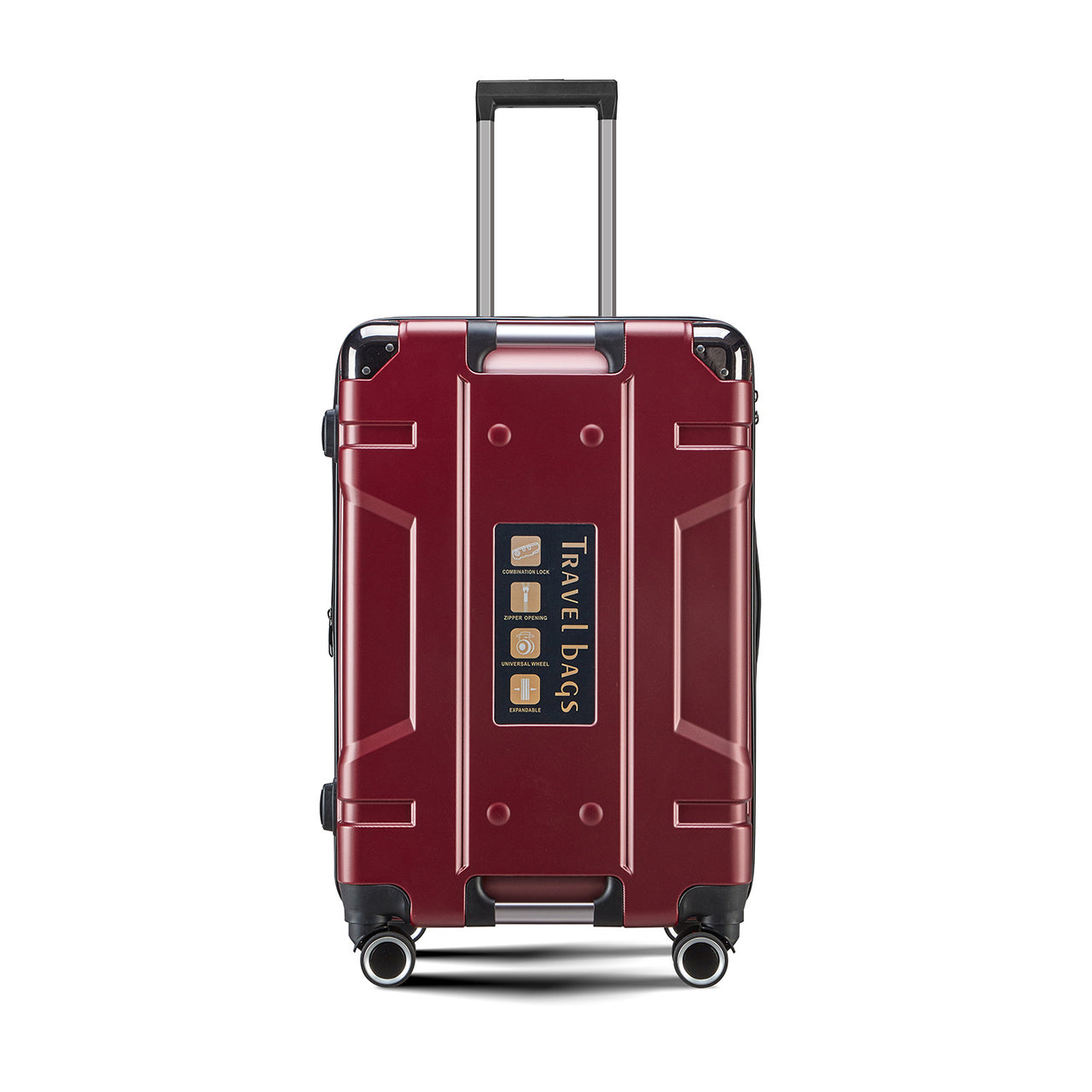 PC 3-Piece Double-Layer Expandable Spinner Luggage Set