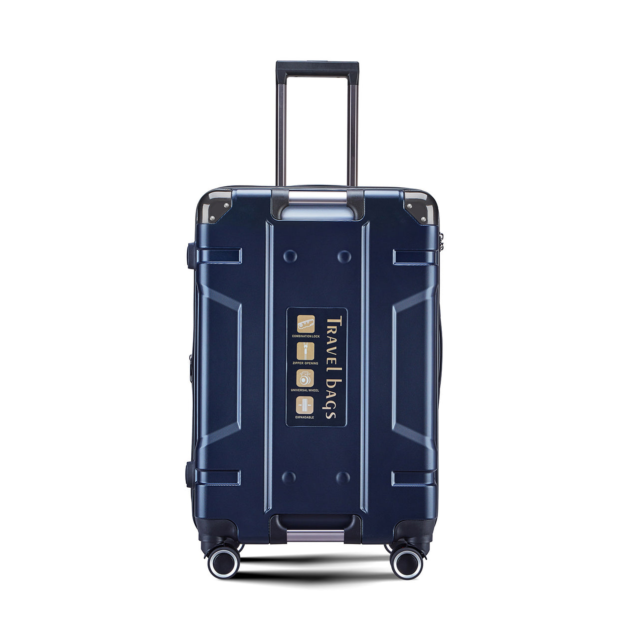 PC 3-Piece Double-Layer Expandable Spinner Luggage Set