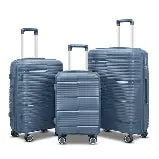 PP 3-Piece Hard-Shell TSA Spinner Luggage Set