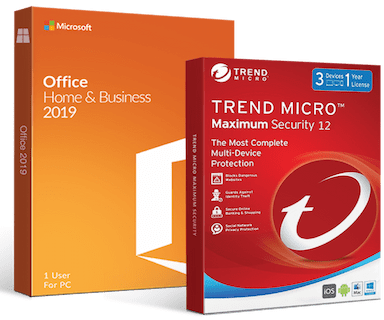 getmsoffice Microsoft Office 2019 Home & Business + Trend Micro Maximum Security