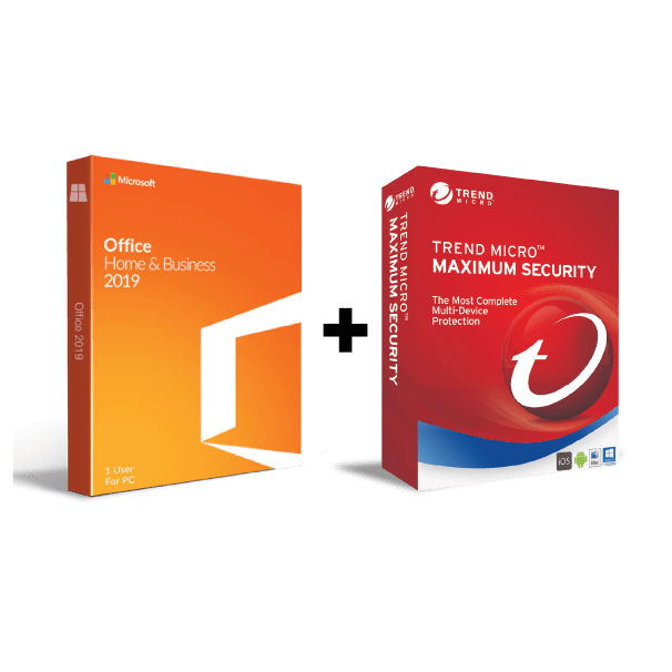 getmsoffice Microsoft Office 2019 Home & Business + Trend Micro Maximum Security