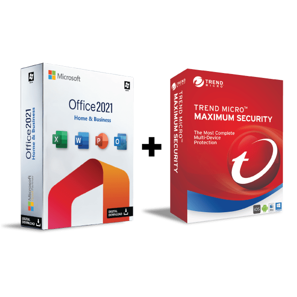 getmsoffice Microsoft Office 2021 Home & Business + Trend Micro Maximum Security