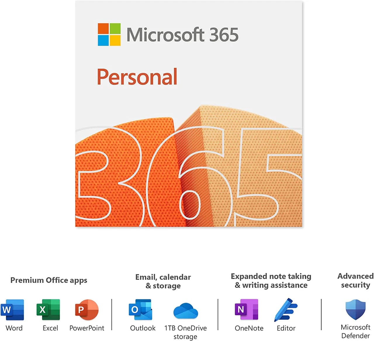 Microsoft Software Microsoft 365 Personal - 1 Year, 1 User USA/Canada