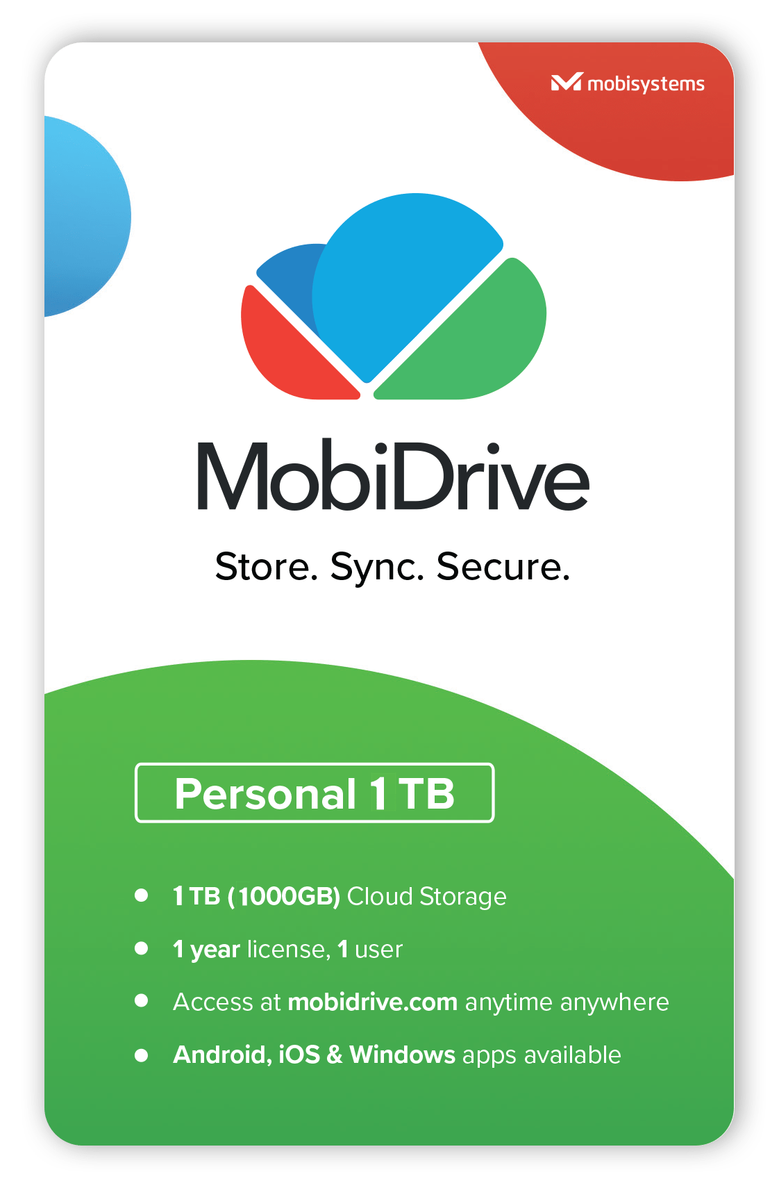 Mobisystems MobiDrive Personal 1000 (Yearly subscription)  