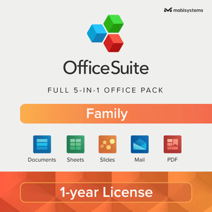 OfficeSuite Family (Yearly subscription 6 Users)