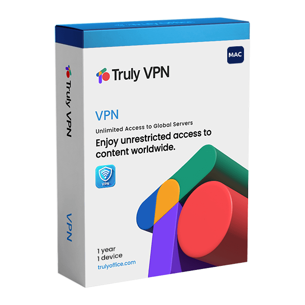 Truly Office Software Truly VPN 1 Yr 1 Device for Mac